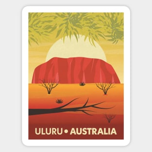 Uluru – Australia Travel Poster Sticker